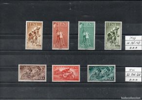 Timbres: COLONIAS ESPAÑOLAS. IFNI. FICHA CON DOS SERIES COMPLETAS.